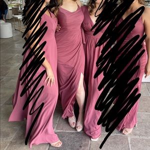 Azazie stretch Deandra dress in desert rose